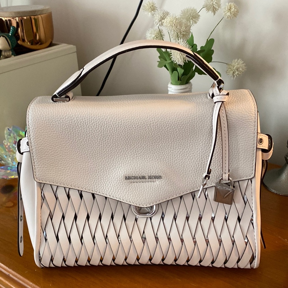 White leather Michael kors handbag